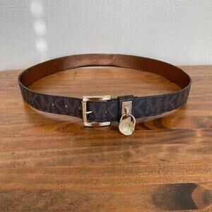 Michael Kors Brown with Gold Hardware Belt - Size Large